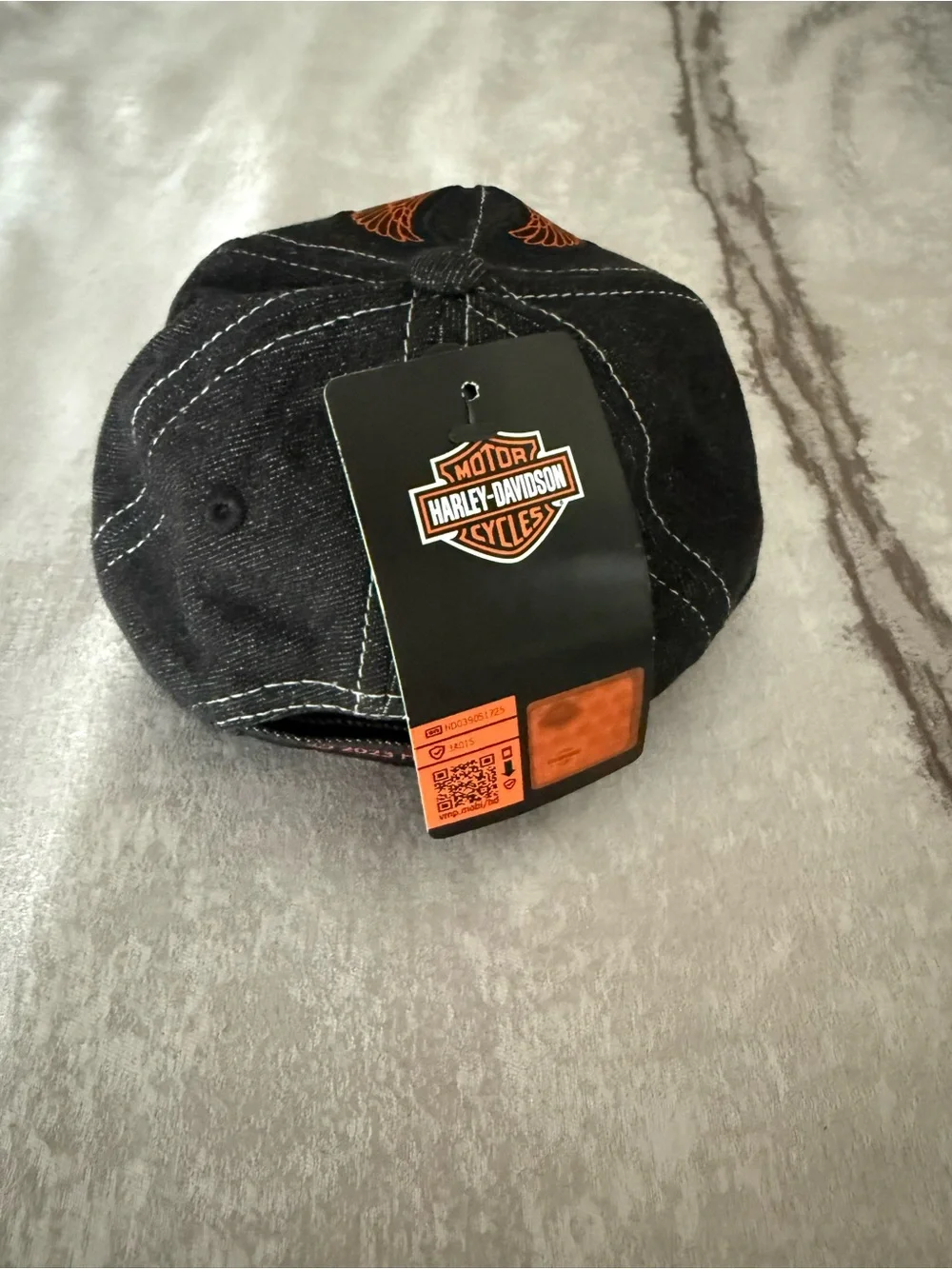 Harley-Davidson Kids Dark Grey Cap with Orange Eagle Logo